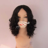 Full Handtied Velvet Cap Short Remy Human Hair Wigs for Wome